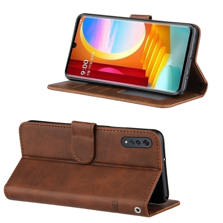 For LG Velvet (4G / 5G) / G9 Velvet Stitching Calf Texture Buckle Horizontal Flip Leather Case with Holder & Card Slots & Wallet & Lanyard