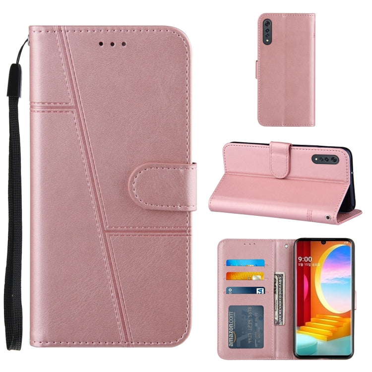 For LG Velvet (4G / 5G) / G9 Velvet Stitching Calf Texture Buckle Horizontal Flip Leather Case with Holder & Card Slots & Wallet & Lanyard