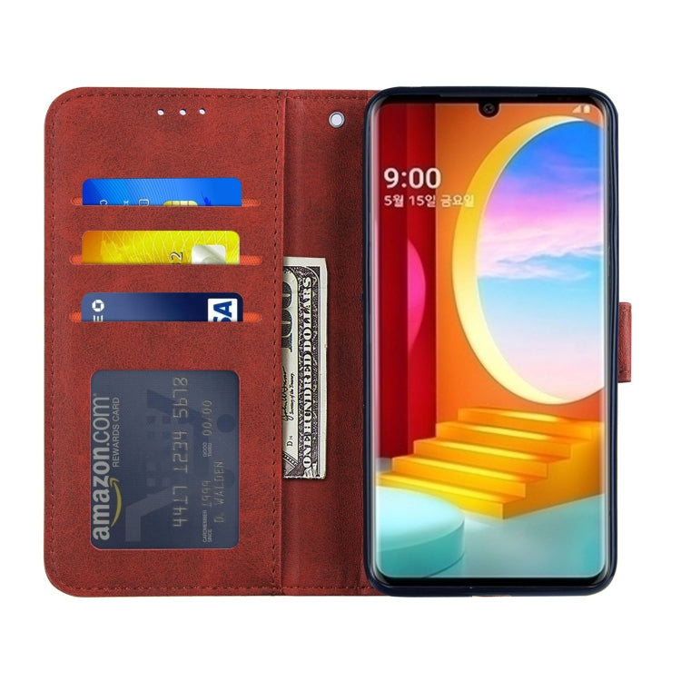For LG Velvet (4G / 5G) / G9 Velvet Stitching Calf Texture Buckle Horizontal Flip Leather Case with Holder & Card Slots & Wallet & Lanyard