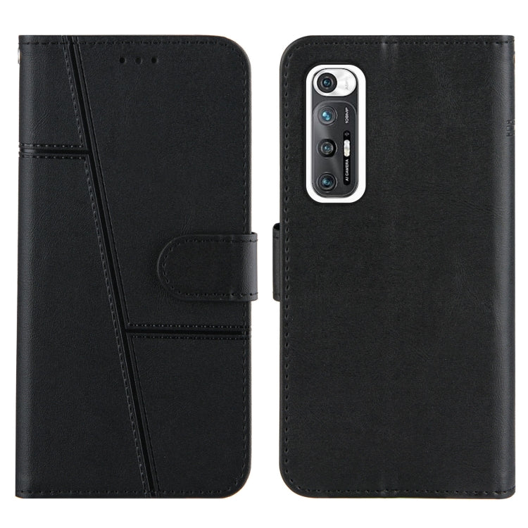 For Xiaomi Redmi Note 10 4G / Note 10S Stitching Calf Texture Buckle Horizontal Flip Leather Case with Holder & Card Slots & Wallet & Lanyard