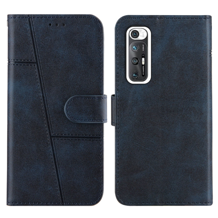 For Xiaomi Redmi Note 10 4G / Note 10S Stitching Calf Texture Buckle Horizontal Flip Leather Case with Holder & Card Slots & Wallet & Lanyard