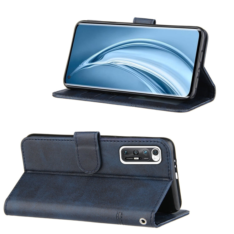 For Xiaomi Redmi Note 10 4G / Note 10S Stitching Calf Texture Buckle Horizontal Flip Leather Case with Holder & Card Slots & Wallet & Lanyard