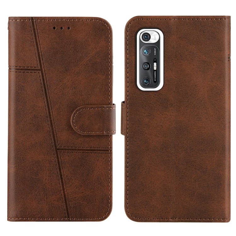 For Xiaomi Redmi Note 10 4G / Note 10S Stitching Calf Texture Buckle Horizontal Flip Leather Case with Holder & Card Slots & Wallet & Lanyard