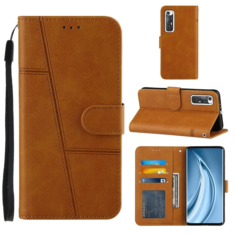 For Xiaomi Mi 10S Stitching Calf Texture Buckle Horizontal Flip Leather Case with Holder & Card Slots & Wallet & Lanyard