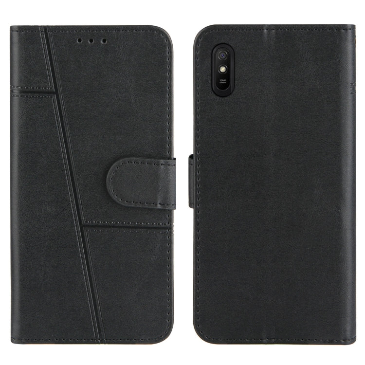 For Xiaomi Redmi 9A Stitching Calf Texture Buckle Horizontal Flip Leather Case with Holder & Card Slots & Wallet & Lanyard