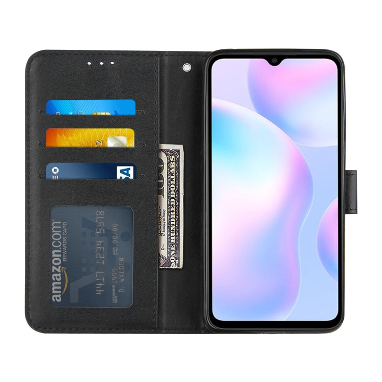For Xiaomi Redmi 9A Stitching Calf Texture Buckle Horizontal Flip Leather Case with Holder & Card Slots & Wallet & Lanyard