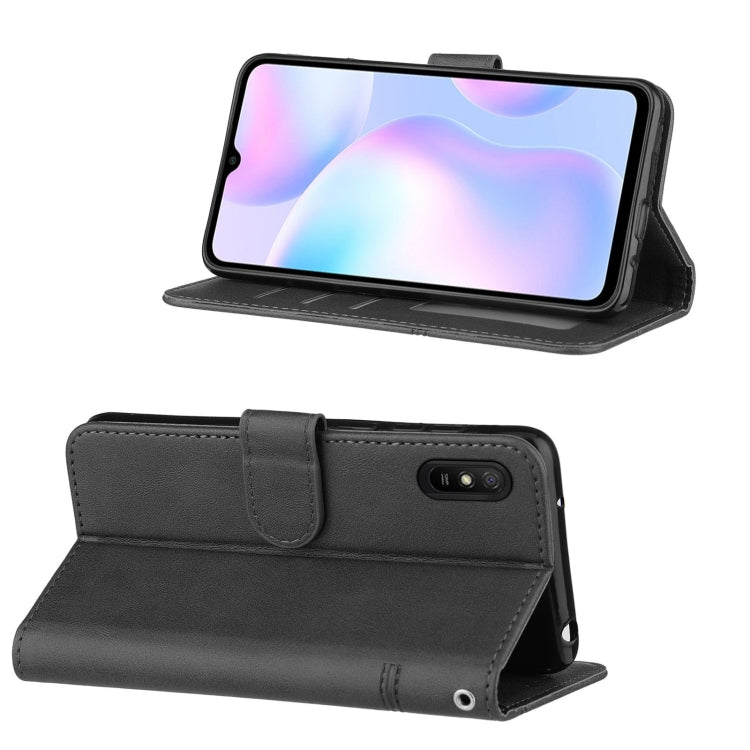 For Xiaomi Redmi 9A Stitching Calf Texture Buckle Horizontal Flip Leather Case with Holder & Card Slots & Wallet & Lanyard