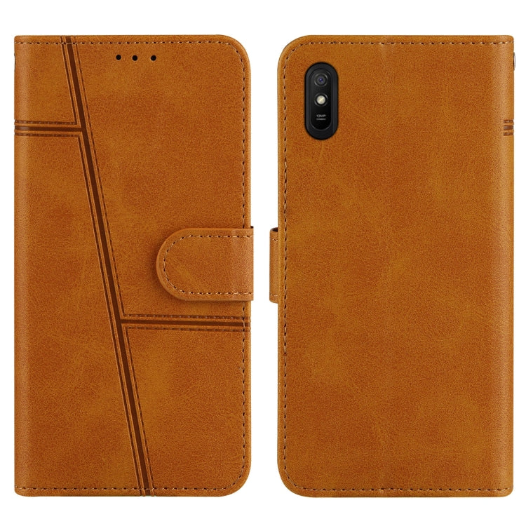 For Xiaomi Redmi 9A Stitching Calf Texture Buckle Horizontal Flip Leather Case with Holder & Card Slots & Wallet & Lanyard