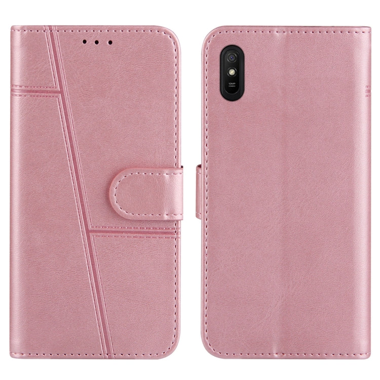 For Xiaomi Redmi 9A Stitching Calf Texture Buckle Horizontal Flip Leather Case with Holder & Card Slots & Wallet & Lanyard
