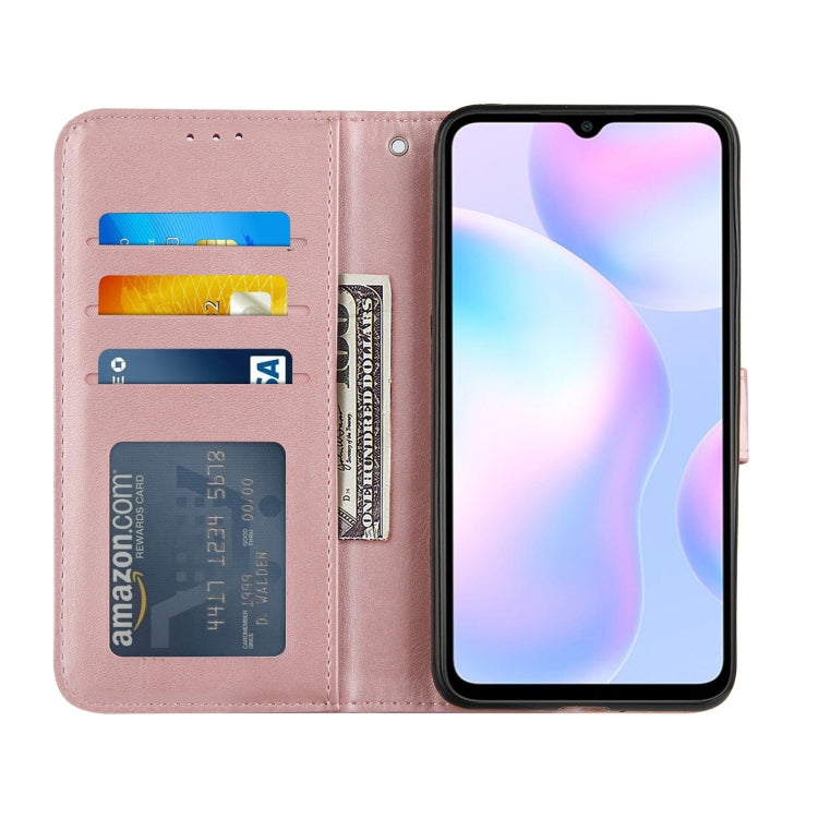 For Xiaomi Redmi 9A Stitching Calf Texture Buckle Horizontal Flip Leather Case with Holder & Card Slots & Wallet & Lanyard