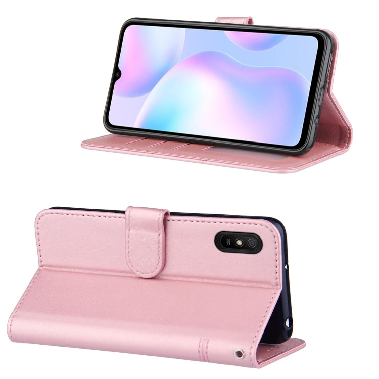 For Xiaomi Redmi 9A Stitching Calf Texture Buckle Horizontal Flip Leather Case with Holder & Card Slots & Wallet & Lanyard