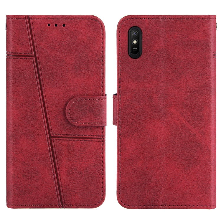 For Xiaomi Redmi 9A Stitching Calf Texture Buckle Horizontal Flip Leather Case with Holder & Card Slots & Wallet & Lanyard