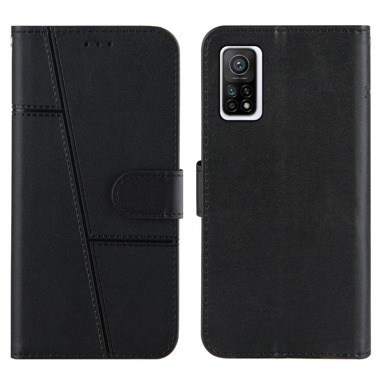 For Xiaomi Mi 10T / 10T Pro Stitching Calf Texture Buckle Horizontal Flip Leather Case with Holder & Card Slots & Wallet & Lanyard