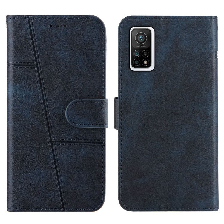 For Xiaomi Mi 10T / 10T Pro Stitching Calf Texture Buckle Horizontal Flip Leather Case with Holder & Card Slots & Wallet & Lanyard