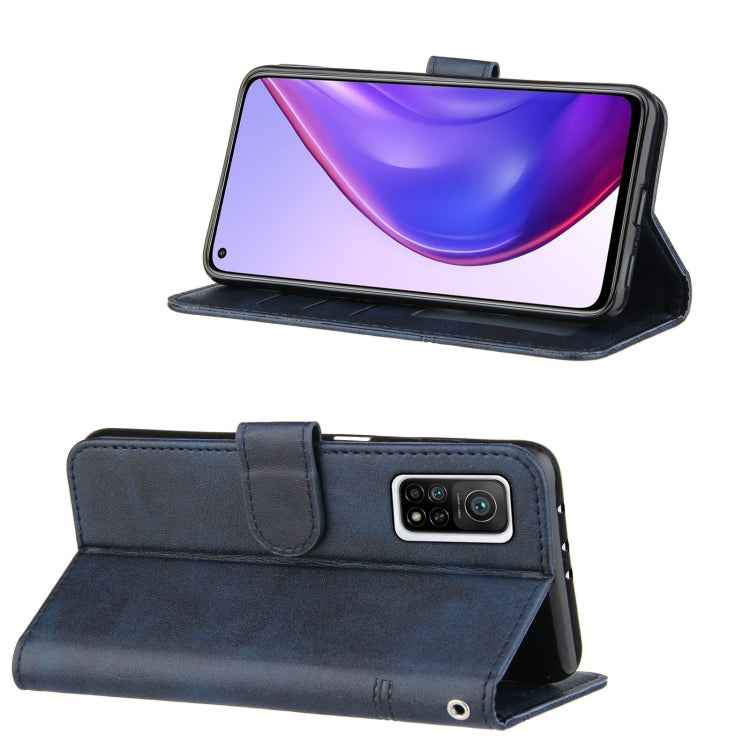 For Xiaomi Mi 10T / 10T Pro Stitching Calf Texture Buckle Horizontal Flip Leather Case with Holder & Card Slots & Wallet & Lanyard