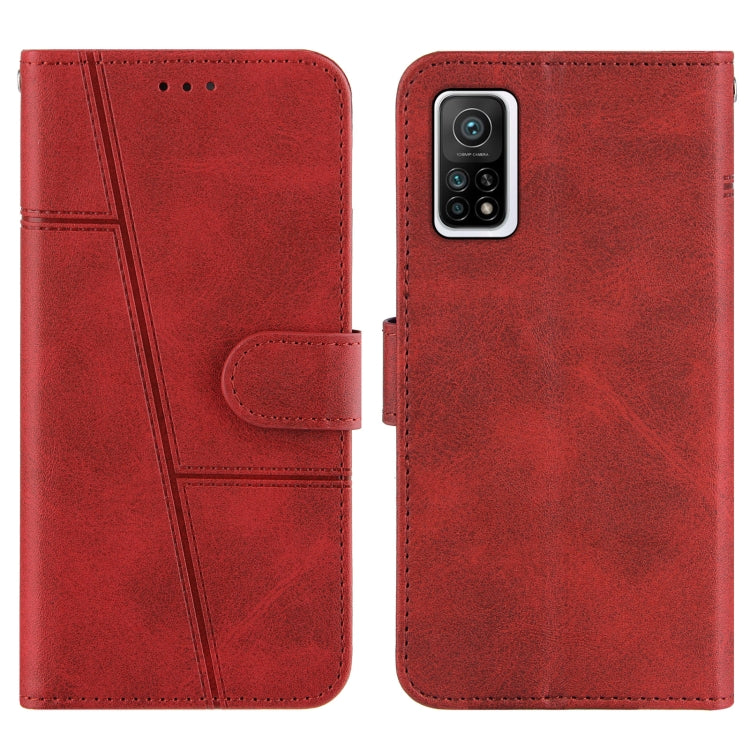 For Xiaomi Mi 10T / 10T Pro Stitching Calf Texture Buckle Horizontal Flip Leather Case with Holder & Card Slots & Wallet & Lanyard