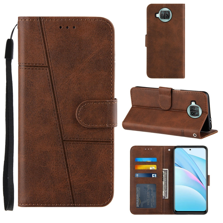 For Xiaomi Mi 10T Lite Stitching Calf Texture Buckle Horizontal Flip Leather Case with Holder & Card Slots & Wallet & Lanyard