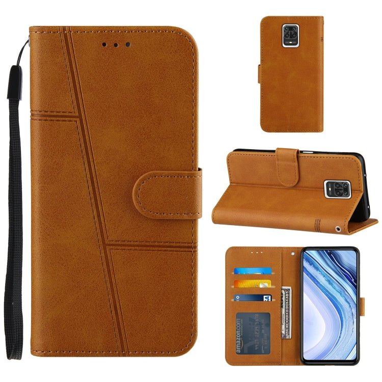 For Xiaomi Red Note 9S / Note 9 Pro Stitching Calf Texture Buckle Horizontal Flip Leather Case with Holder & Card Slots & Wallet & Lanyard