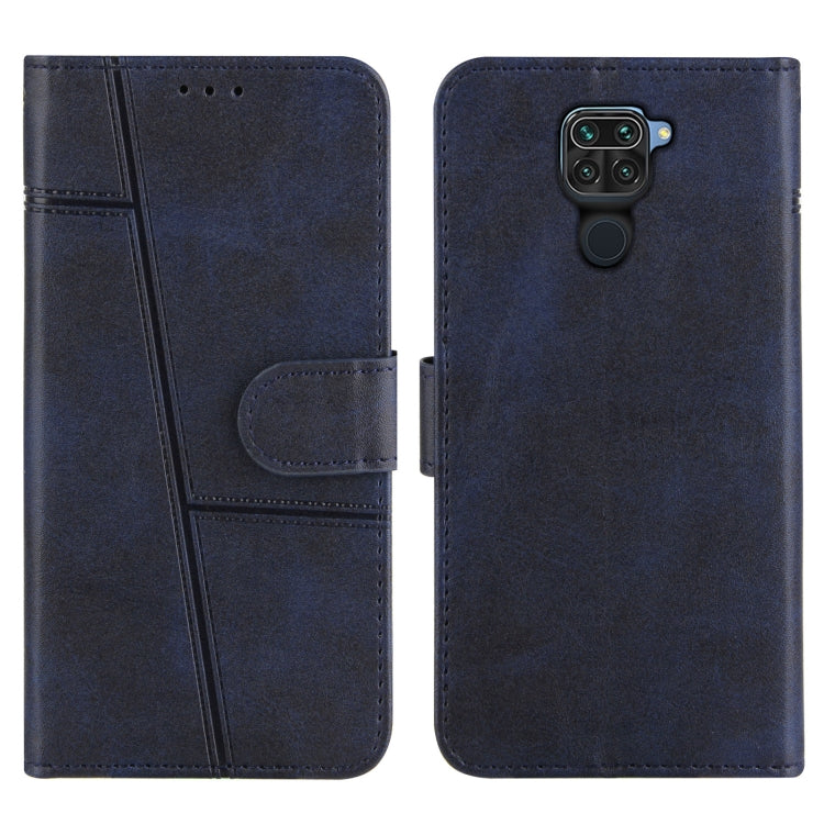For Xiaomi Redmi Note 9 Stitching Calf Texture Buckle Horizontal Flip Leather Case with Holder & Card Slots & Wallet & Lanyard