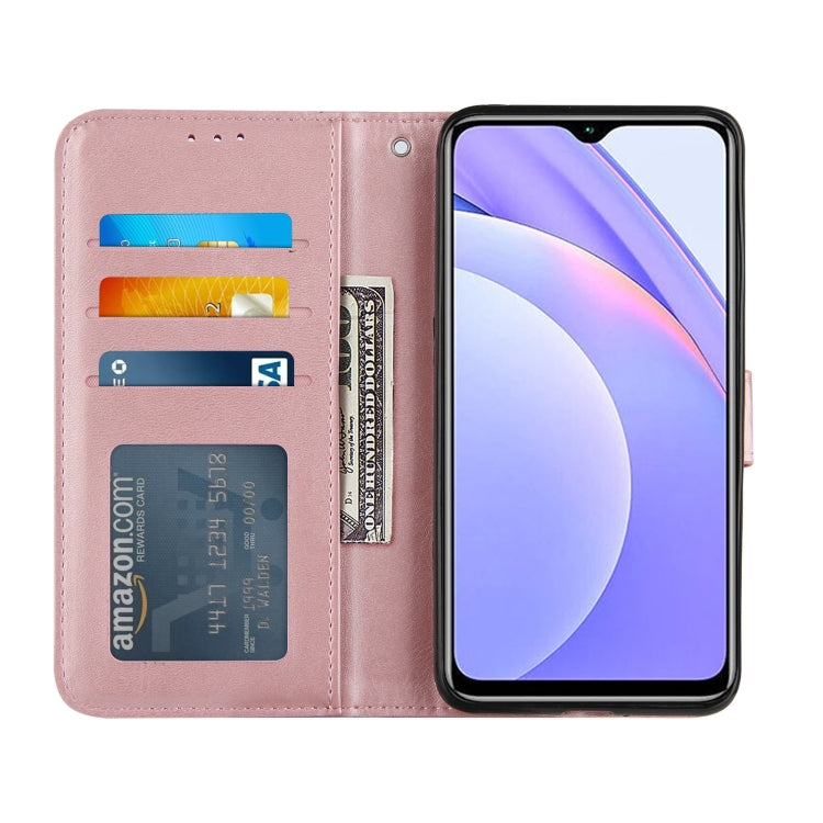 For Xiaomi Poco M3 / Redmi 9 Power / Note 9 4G Stitching Calf Texture Buckle Horizontal Flip Leather Case with Holder & Card Slots & Wallet & Lanyard