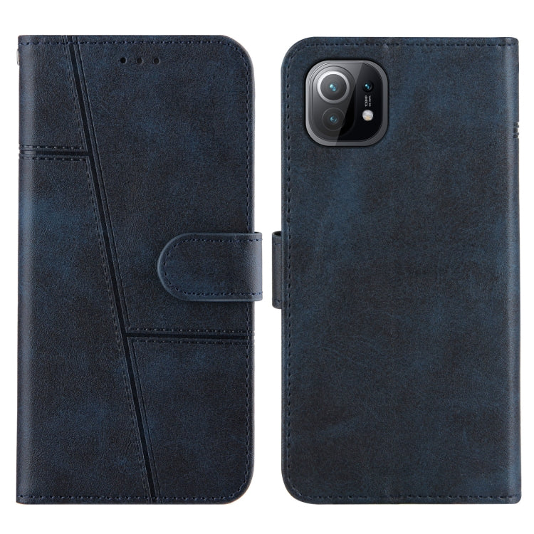 For Xiaomi Mi 11 Stitching Calf Texture Buckle Horizontal Flip Leather Case with Holder & Card Slots & Wallet & Lanyard