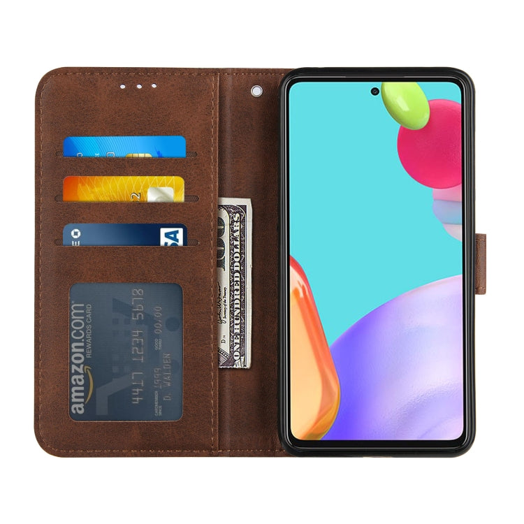 For OPPO A52/A72/A92 Stitching Calf Texture Buckle Horizontal Flip Leather Case with Holder & Card Slots & Wallet & Lanyard