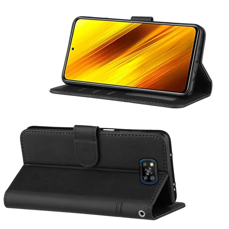 For Xiaomi Poco X3 NFC Stitching Calf Texture Buckle Horizontal Flip Leather Case with Holder & Card Slots & Wallet & Lanyard