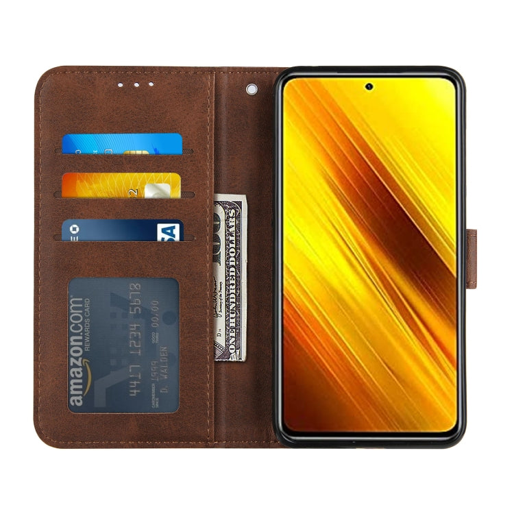 For Xiaomi Poco X3 NFC Stitching Calf Texture Buckle Horizontal Flip Leather Case with Holder & Card Slots & Wallet & Lanyard