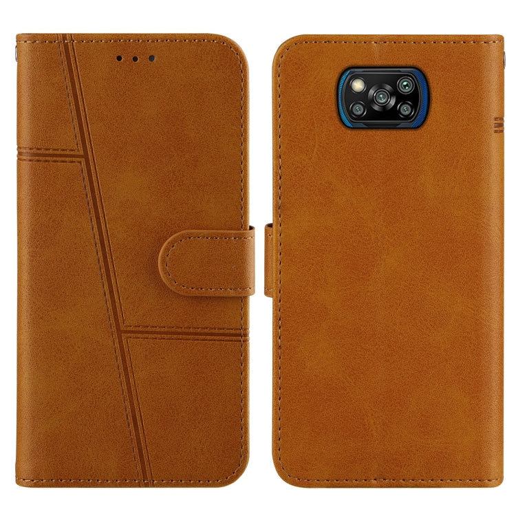 For Xiaomi Poco X3 NFC Stitching Calf Texture Buckle Horizontal Flip Leather Case with Holder & Card Slots & Wallet & Lanyard