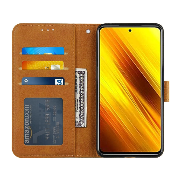 For Xiaomi Poco X3 NFC Stitching Calf Texture Buckle Horizontal Flip Leather Case with Holder & Card Slots & Wallet & Lanyard