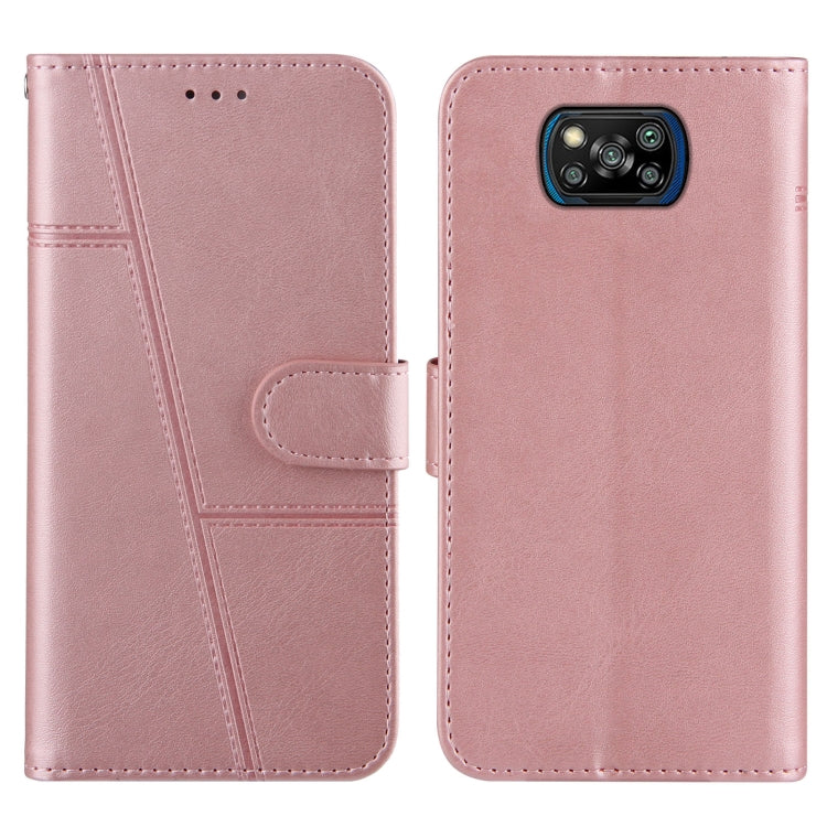 For Xiaomi Poco X3 NFC Stitching Calf Texture Buckle Horizontal Flip Leather Case with Holder & Card Slots & Wallet & Lanyard