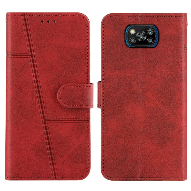 For Xiaomi Poco X3 NFC Stitching Calf Texture Buckle Horizontal Flip Leather Case with Holder & Card Slots & Wallet & Lanyard