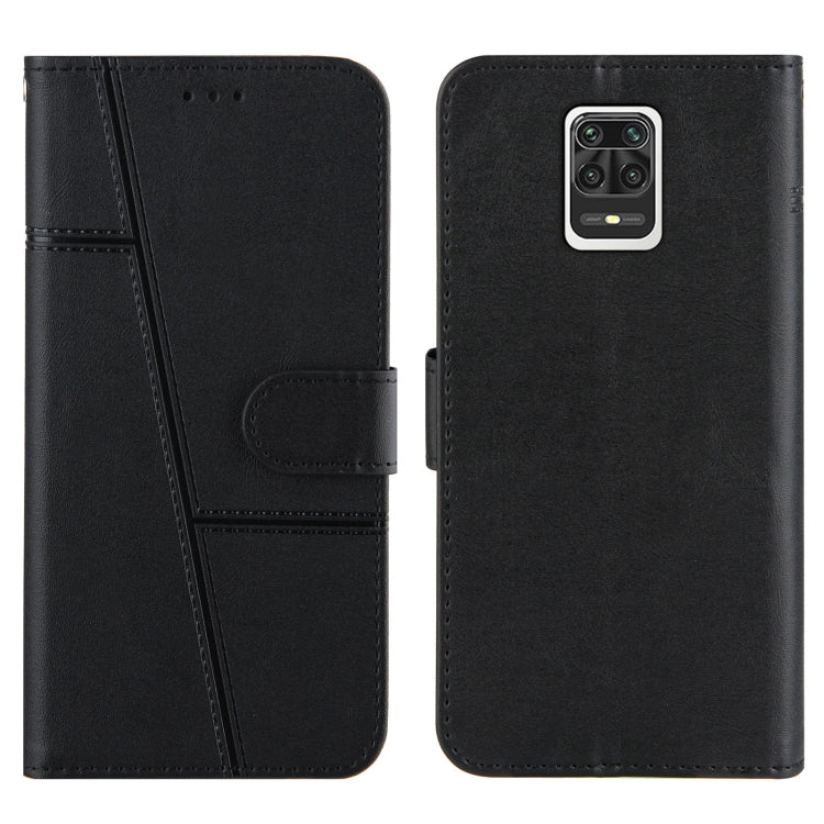 For Xiaomi Redmi Note 9 Pro Max Stitching Calf Texture Buckle Horizontal Flip Leather Case with Holder & Card Slots & Wallet & Lanyard