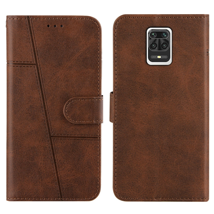 For Xiaomi Redmi Note 9 Pro Max Stitching Calf Texture Buckle Horizontal Flip Leather Case with Holder & Card Slots & Wallet & Lanyard