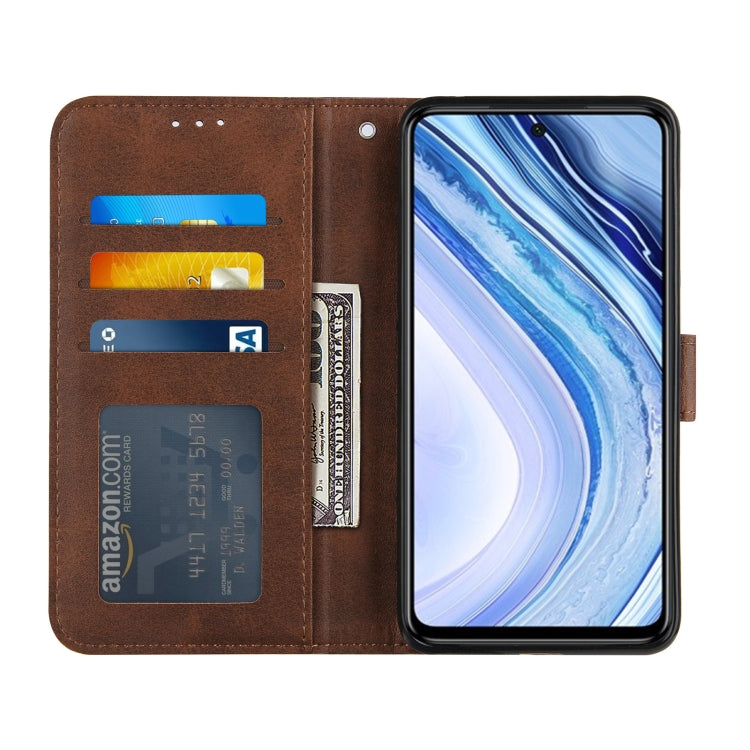 For Xiaomi Redmi Note 9 Pro Max Stitching Calf Texture Buckle Horizontal Flip Leather Case with Holder & Card Slots & Wallet & Lanyard