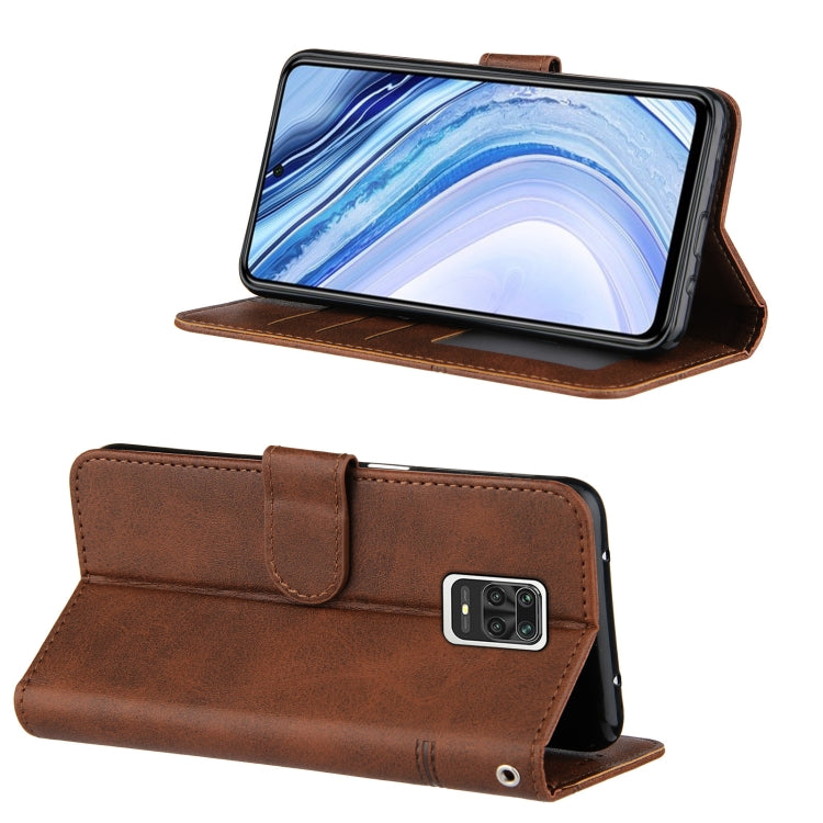 For Xiaomi Redmi Note 9 Pro Max Stitching Calf Texture Buckle Horizontal Flip Leather Case with Holder & Card Slots & Wallet & Lanyard