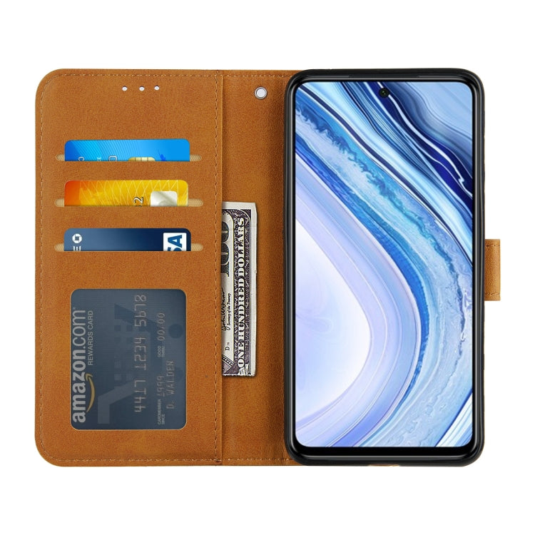 For Xiaomi Redmi Note 9 Pro Max Stitching Calf Texture Buckle Horizontal Flip Leather Case with Holder & Card Slots & Wallet & Lanyard