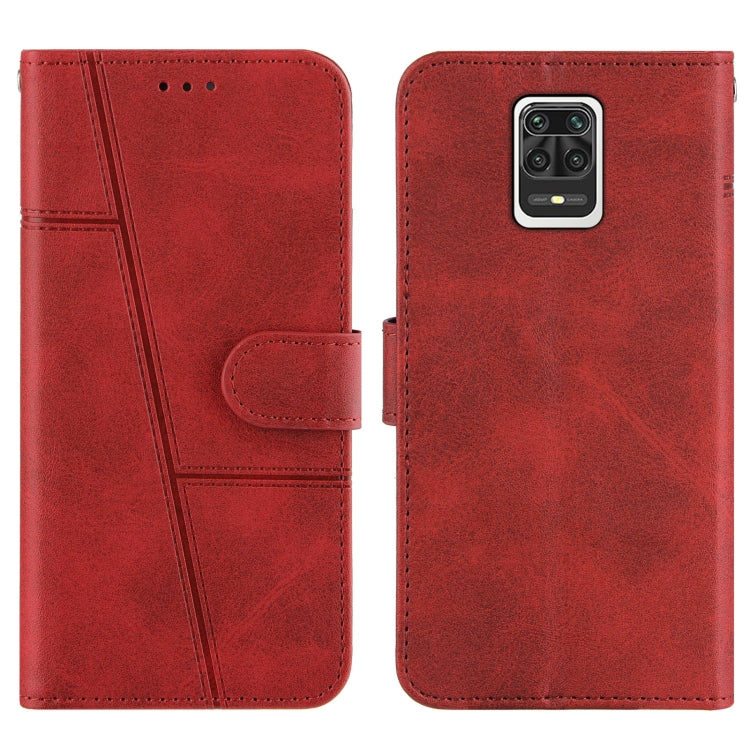 For Xiaomi Redmi Note 9 Pro Max Stitching Calf Texture Buckle Horizontal Flip Leather Case with Holder & Card Slots & Wallet & Lanyard