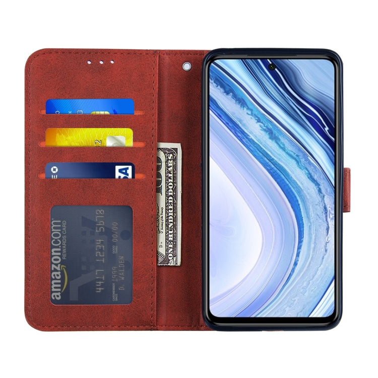 For Xiaomi Redmi Note 9 Pro Max Stitching Calf Texture Buckle Horizontal Flip Leather Case with Holder & Card Slots & Wallet & Lanyard