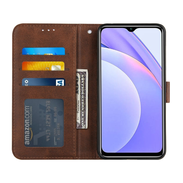 For Xiaomi Redmi 9T Stitching Calf Texture Buckle Horizontal Flip Leather Case with Holder & Card Slots & Wallet & Lanyard