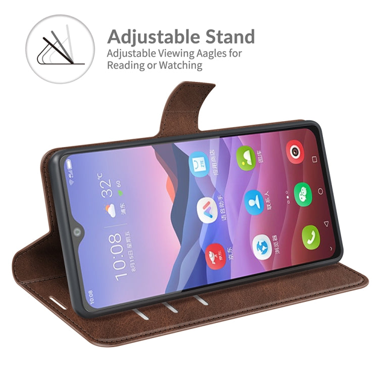 For ZTE V2020 Smart Retro Calf Pattern Buckle Horizontal Flip Leather Case with Holder & Card Slots & Wallet