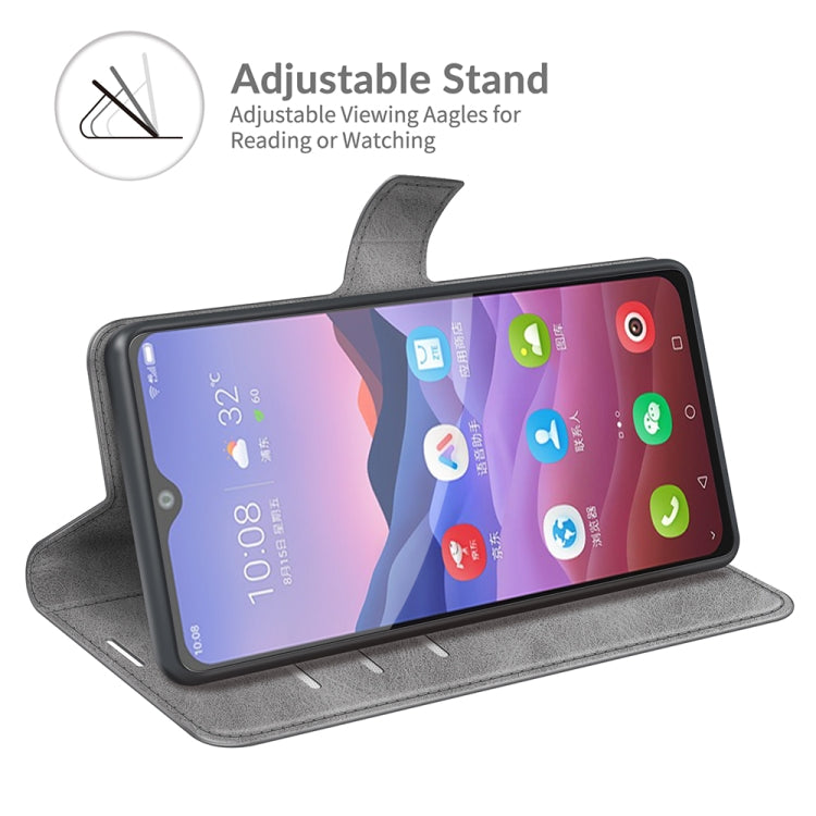 For ZTE V2020 Smart Retro Calf Pattern Buckle Horizontal Flip Leather Case with Holder & Card Slots & Wallet