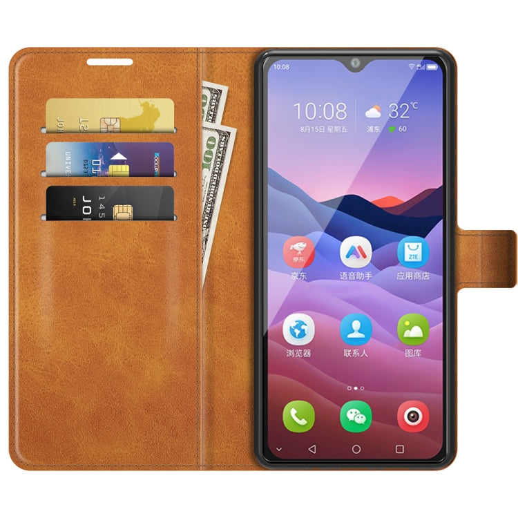 For ZTE V2020 Smart Retro Calf Pattern Buckle Horizontal Flip Leather Case with Holder & Card Slots & Wallet