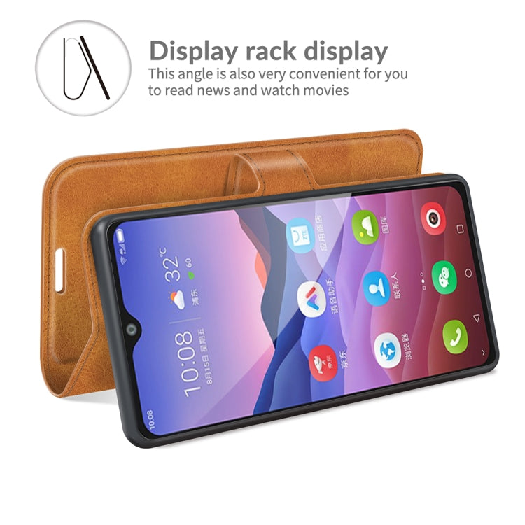 For ZTE V2020 Smart Retro Calf Pattern Buckle Horizontal Flip Leather Case with Holder & Card Slots & Wallet