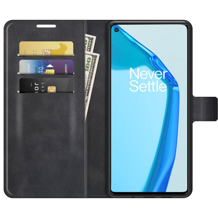 For OnePlus 9R Retro Calf Pattern Buckle Horizontal Flip Leather Case with Holder & Card Slots & Wallet