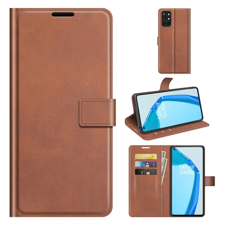 For OnePlus 9R Retro Calf Pattern Buckle Horizontal Flip Leather Case with Holder & Card Slots & Wallet