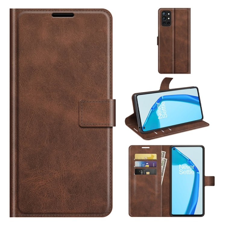 For OnePlus 9R Retro Calf Pattern Buckle Horizontal Flip Leather Case with Holder & Card Slots & Wallet