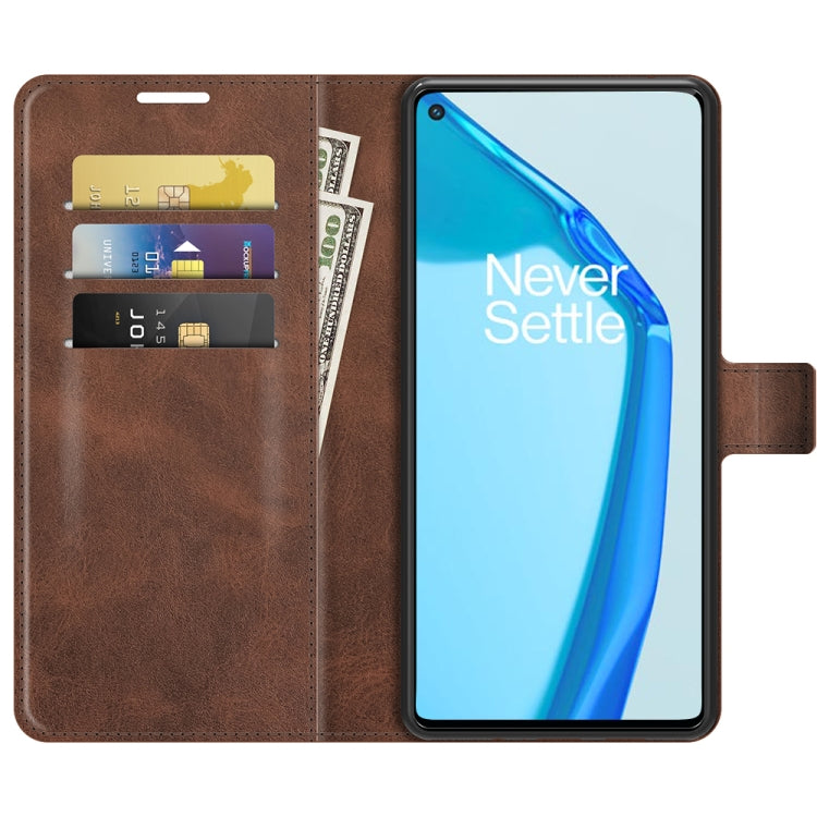 For OnePlus 9R Retro Calf Pattern Buckle Horizontal Flip Leather Case with Holder & Card Slots & Wallet