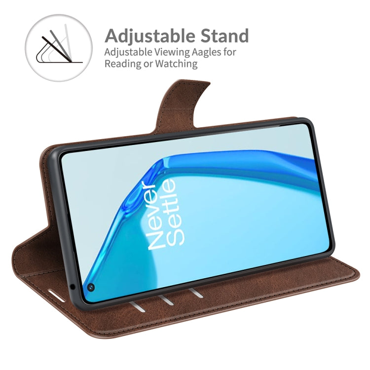 For OnePlus 9R Retro Calf Pattern Buckle Horizontal Flip Leather Case with Holder & Card Slots & Wallet