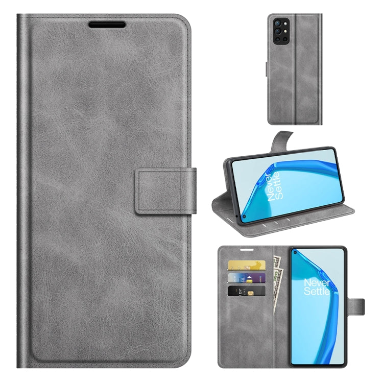 For OnePlus 9R Retro Calf Pattern Buckle Horizontal Flip Leather Case with Holder & Card Slots & Wallet